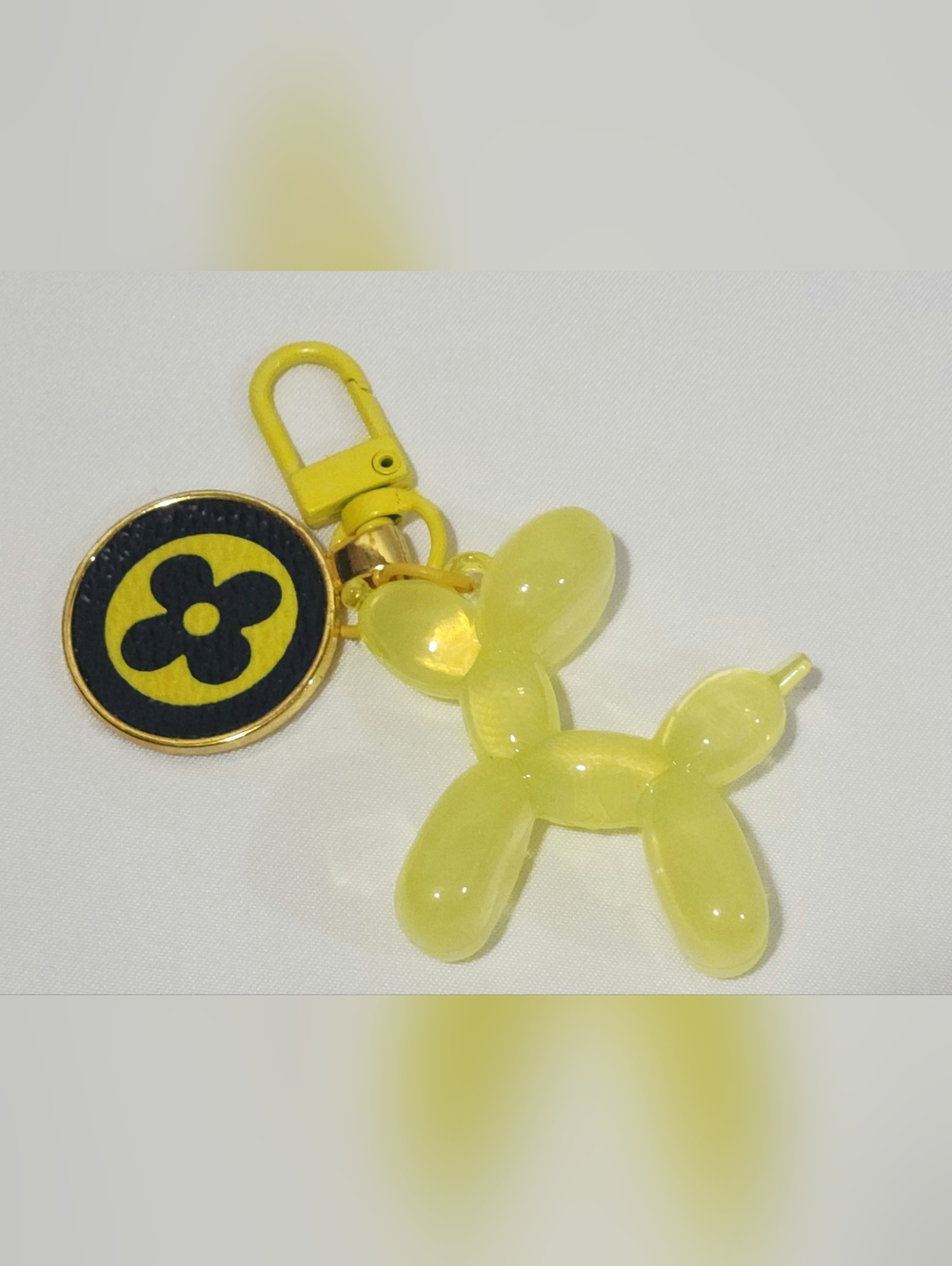 Louis Vuitton Multicolor Monogram Yellow Balloon Dog Keychain Bag Charm - Picture 1 of 3